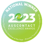 Auscontact award national winner badge 2023