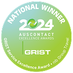 Auscontact award national winner badge 2024
